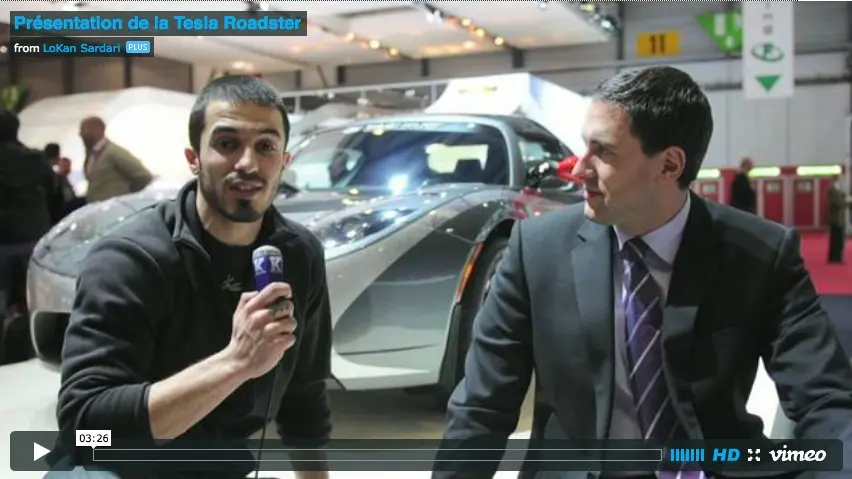 Présentation de la Tesla Roadster