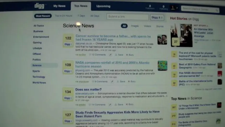 Présentation de Digg.com