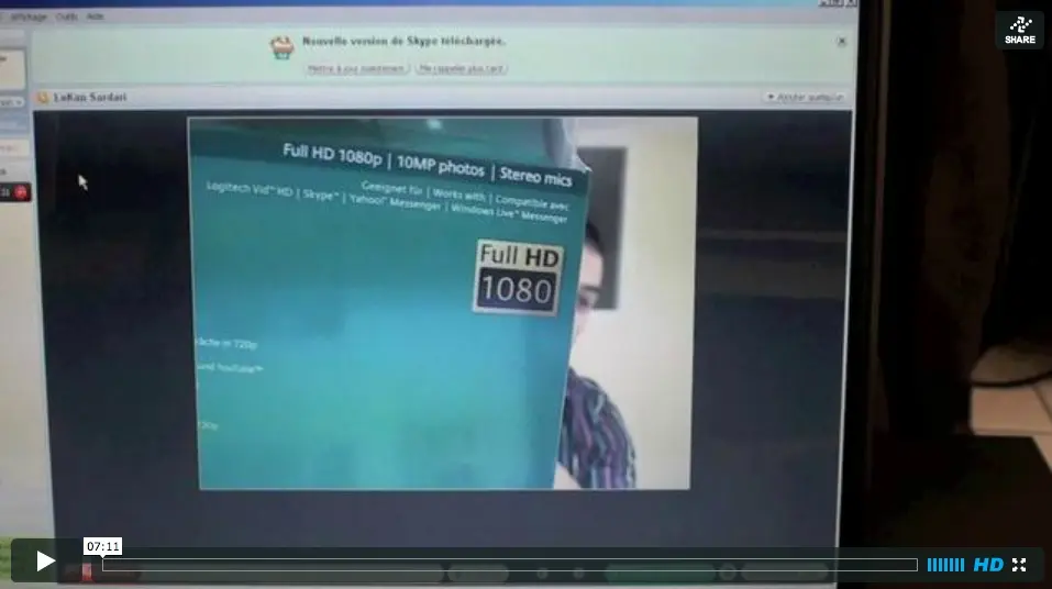 Test de la webcam Logitech C910