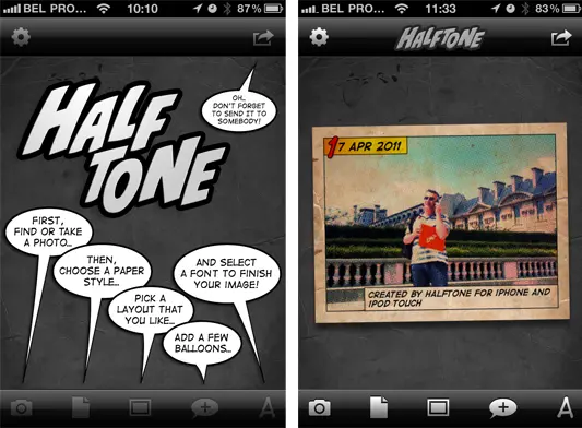 Test de Halftone sur iPhone 4 (compatible iPad)