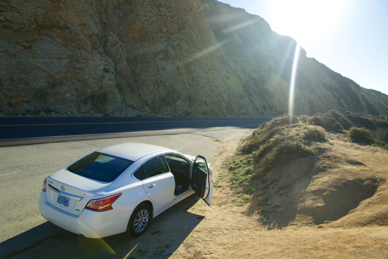 lokan, californie, road, ocean