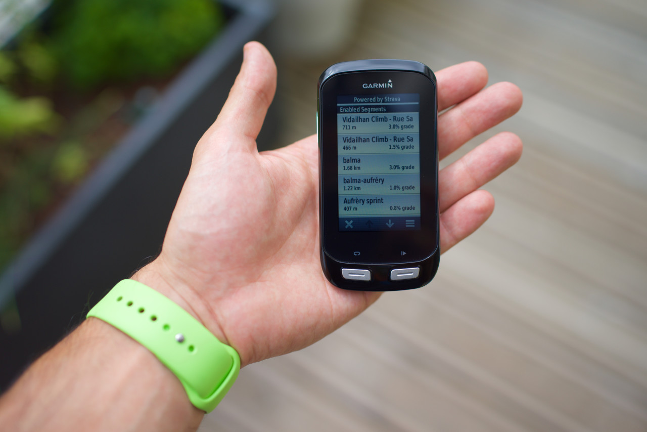 liste segments strava garmin edge 1000