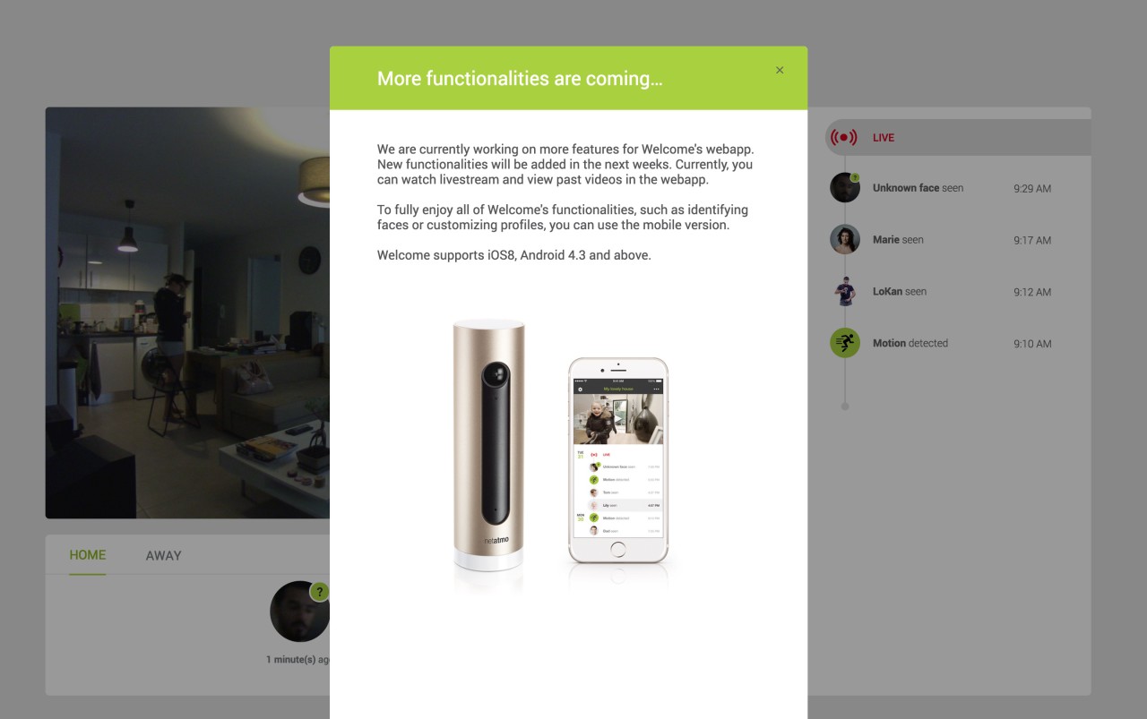 netatmo welcome webaccess