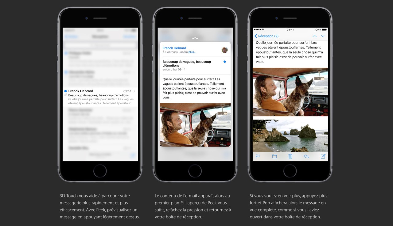 3D touch peek pop iphone 6s