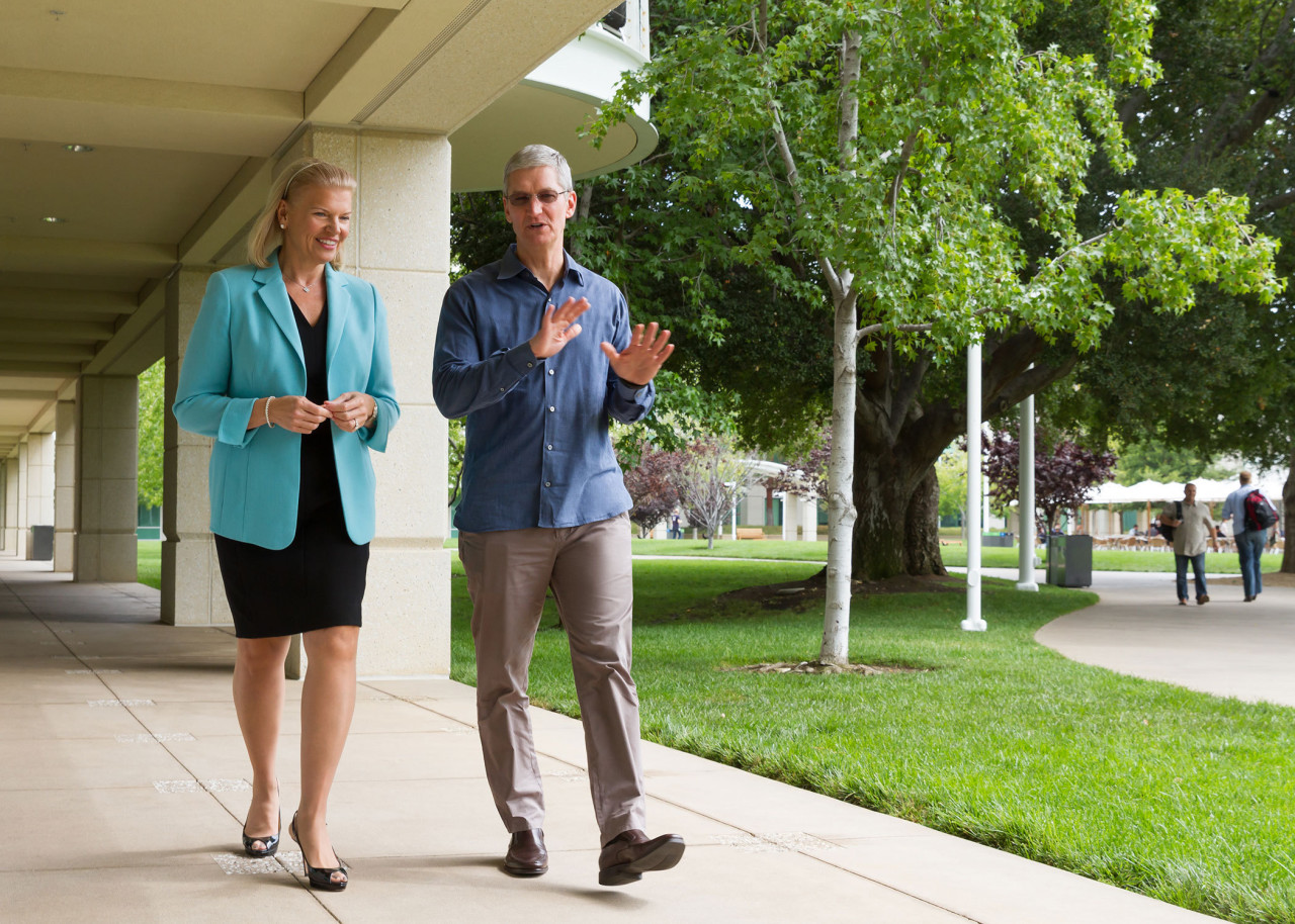 Tim cook Apple et Virginia Rometty IBM