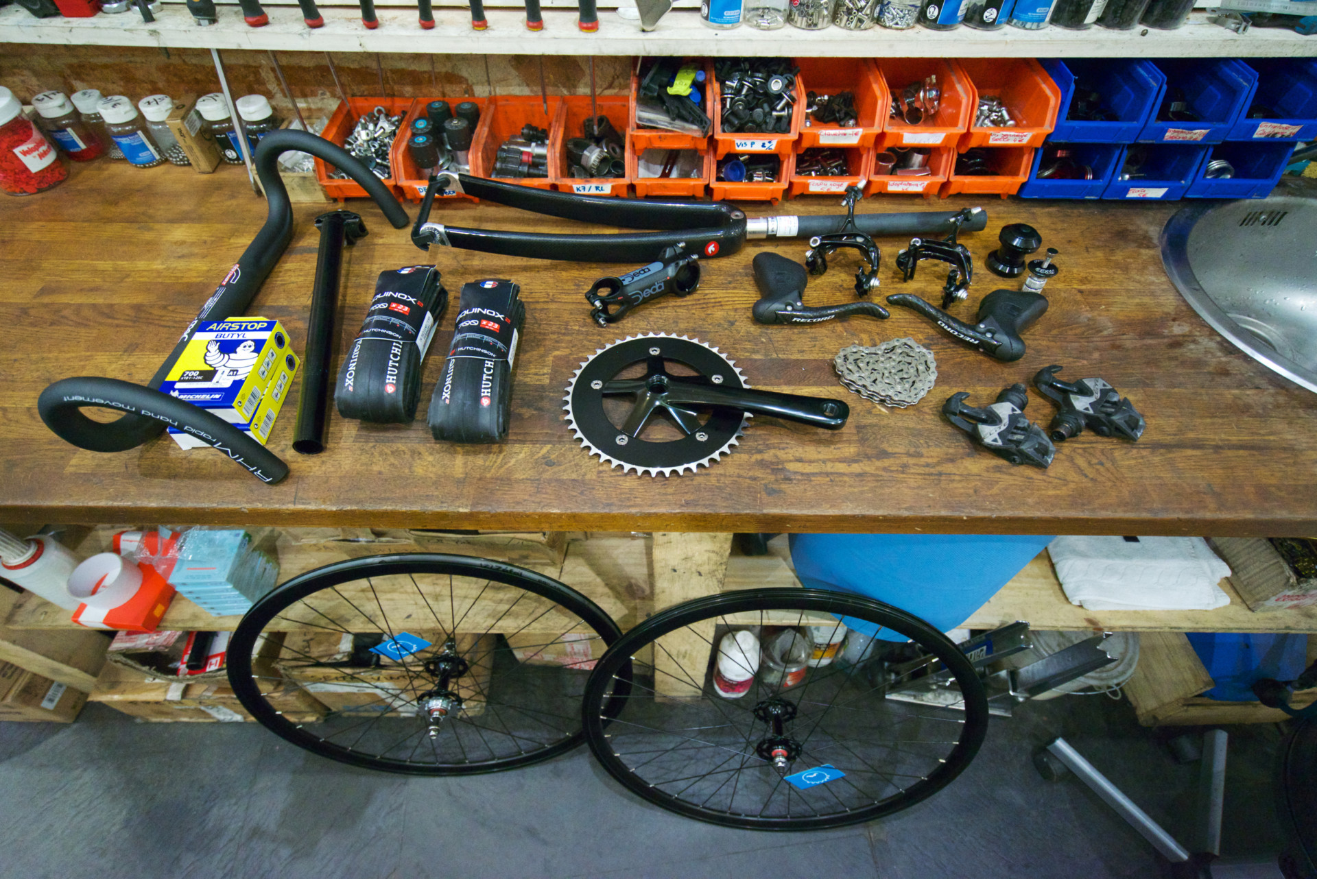 VELO VILLE SINGLE SPEED 500 BLEU ELOPS
