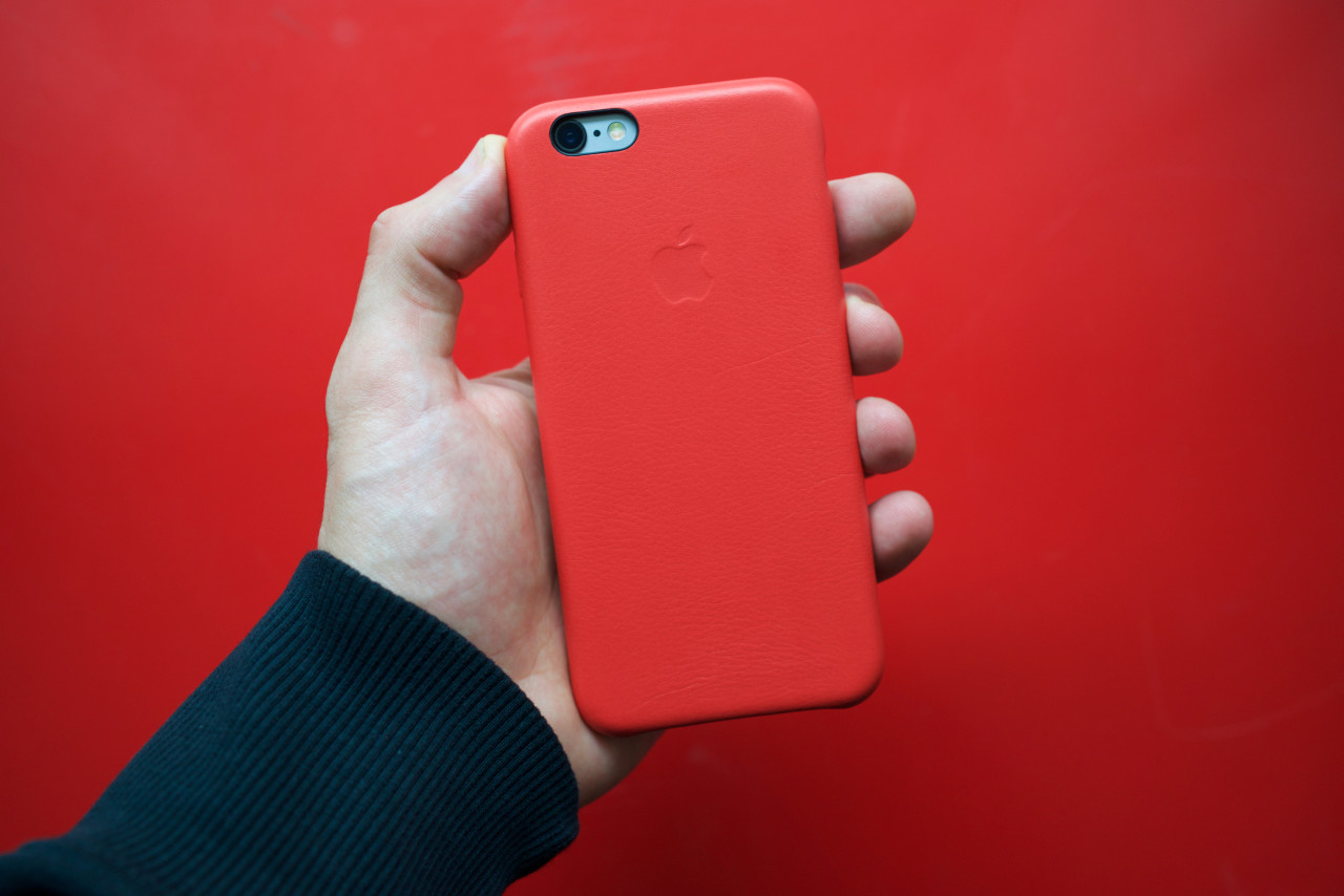 iphone 6s PRODUCT RED coque cuir dos