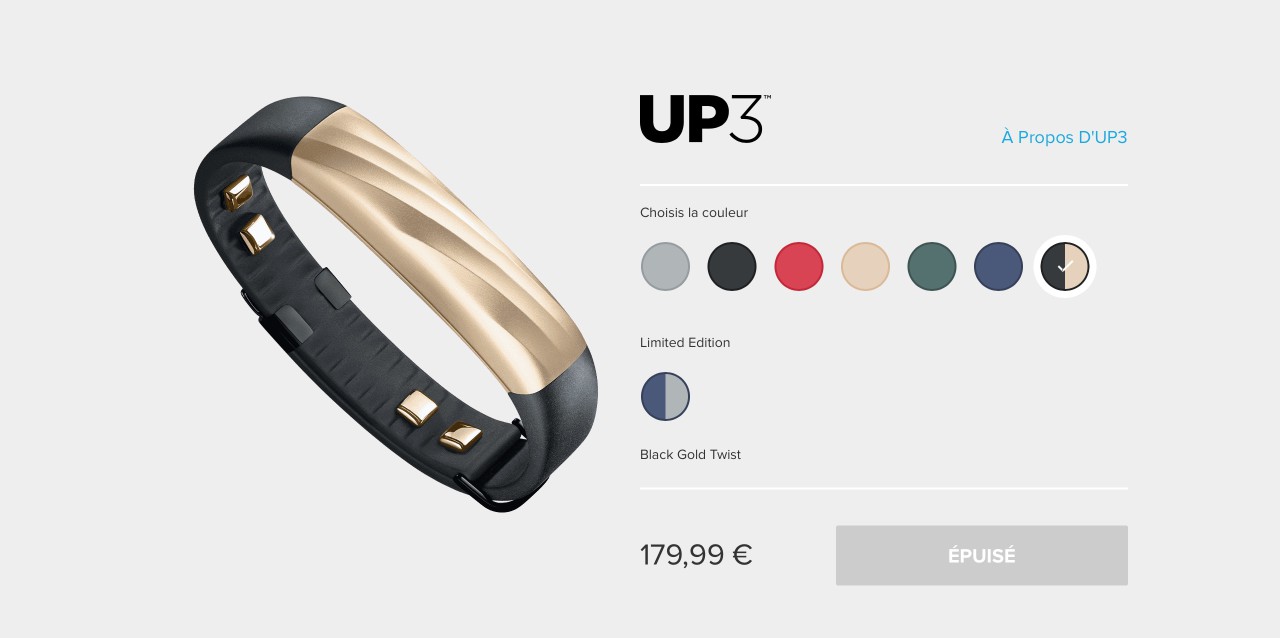 [Bon Plan Amazon] Bracelet traqueur d'activité Jawbone UP3