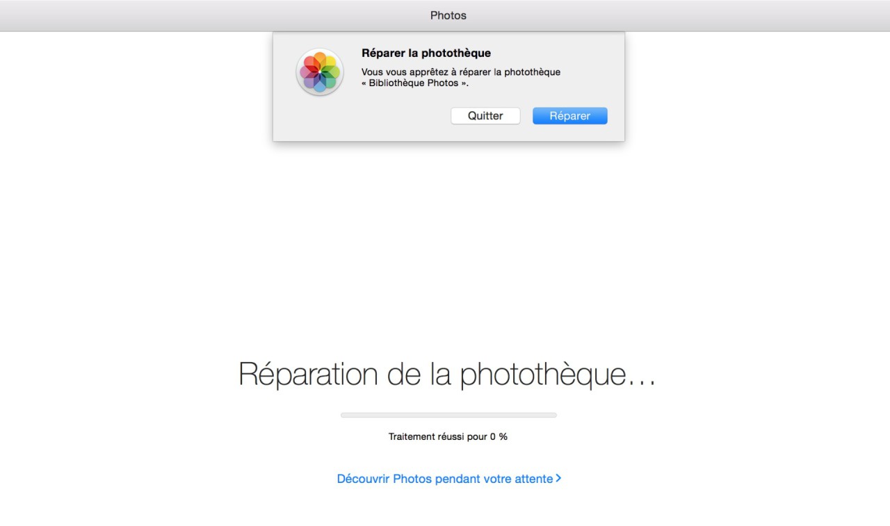 reparation phototheque iCloud Photo Library