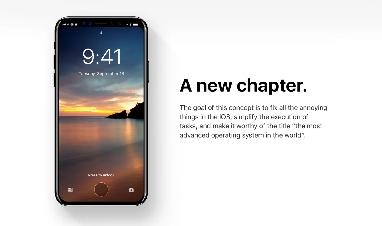 Magnifiques images d'un concept d'iPhone 8 Edition avec iOS 12