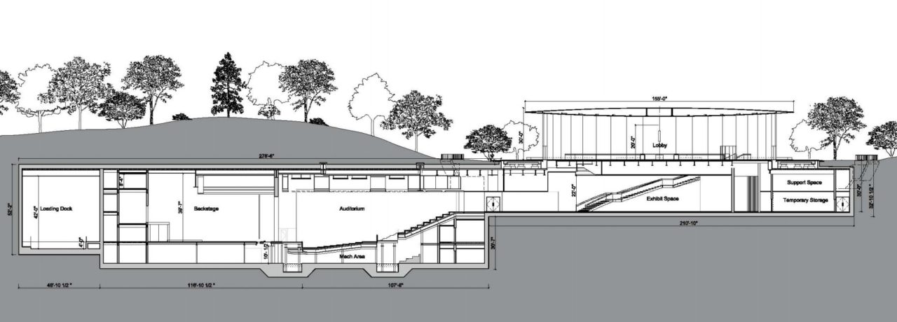 Steve Jobs Theater side blueprint