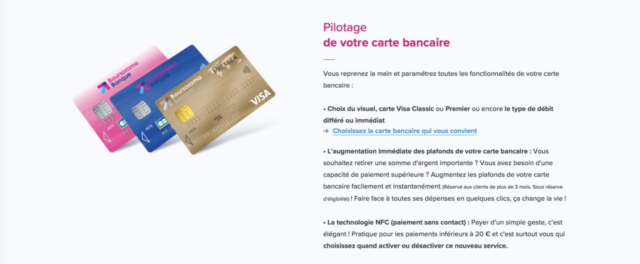 carte bancaire boursorama banque