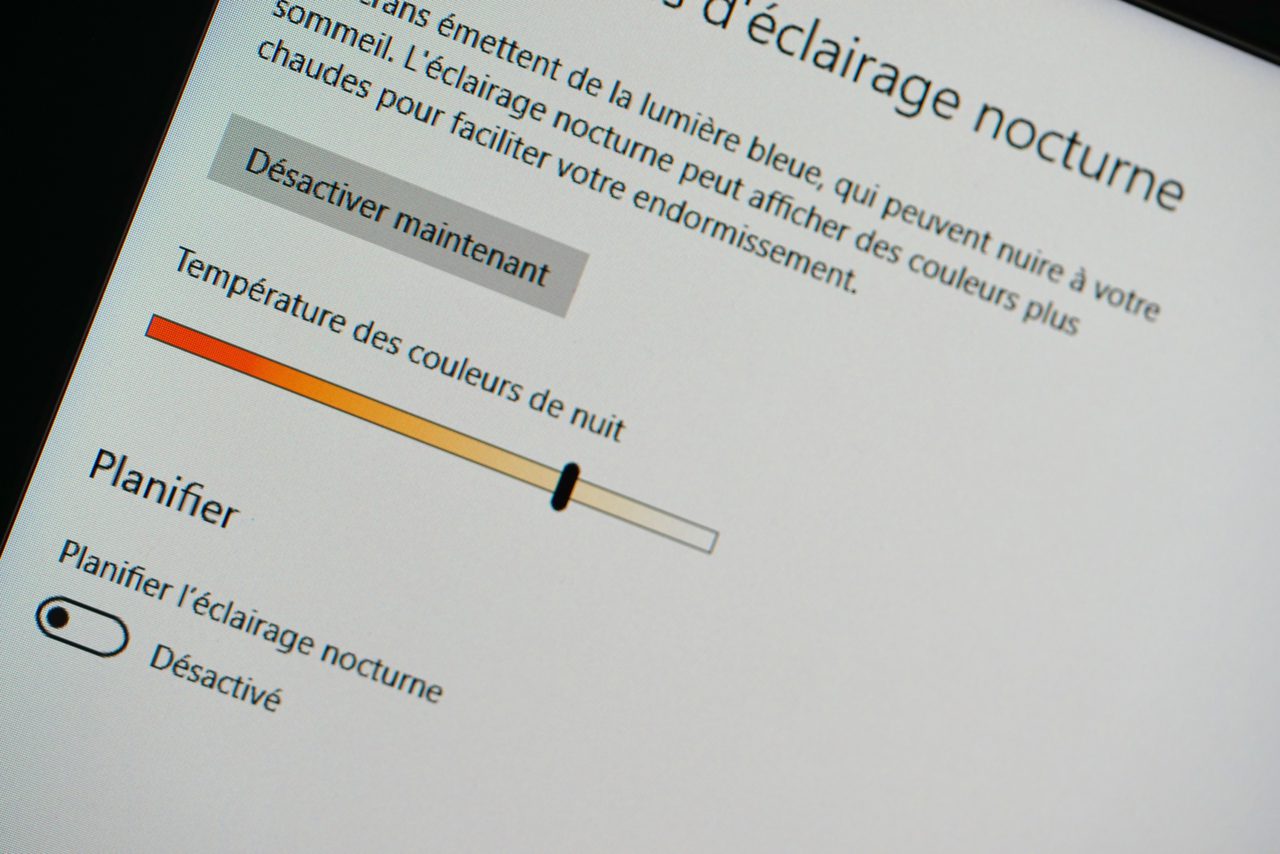 Comment activer l'éclairage nocturne sous Windows 10