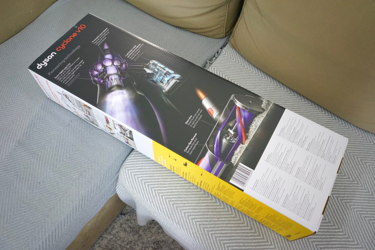 deballage dyson v10 boite