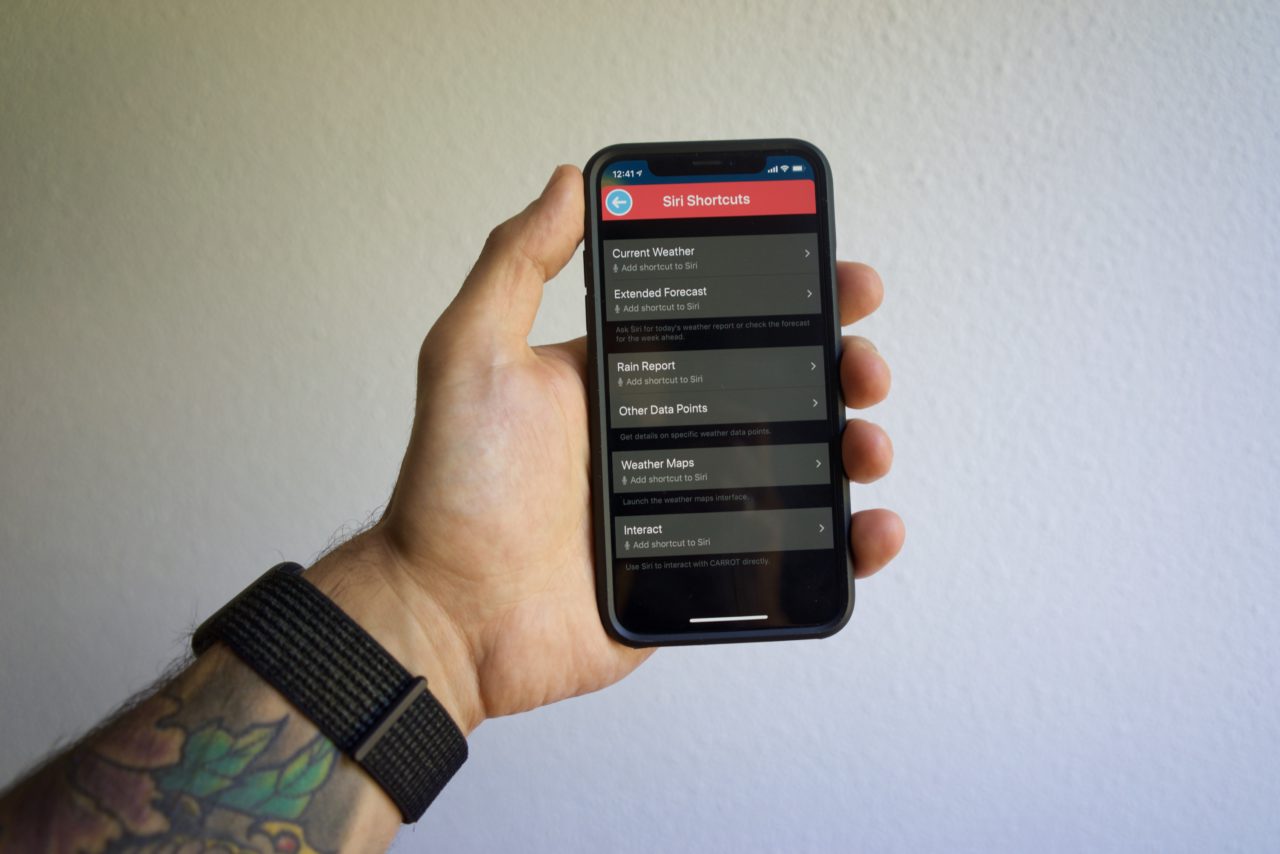 CARROT Weather Siri Shortcuts