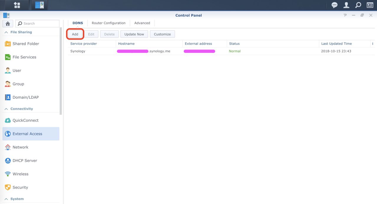 Synology DDNS