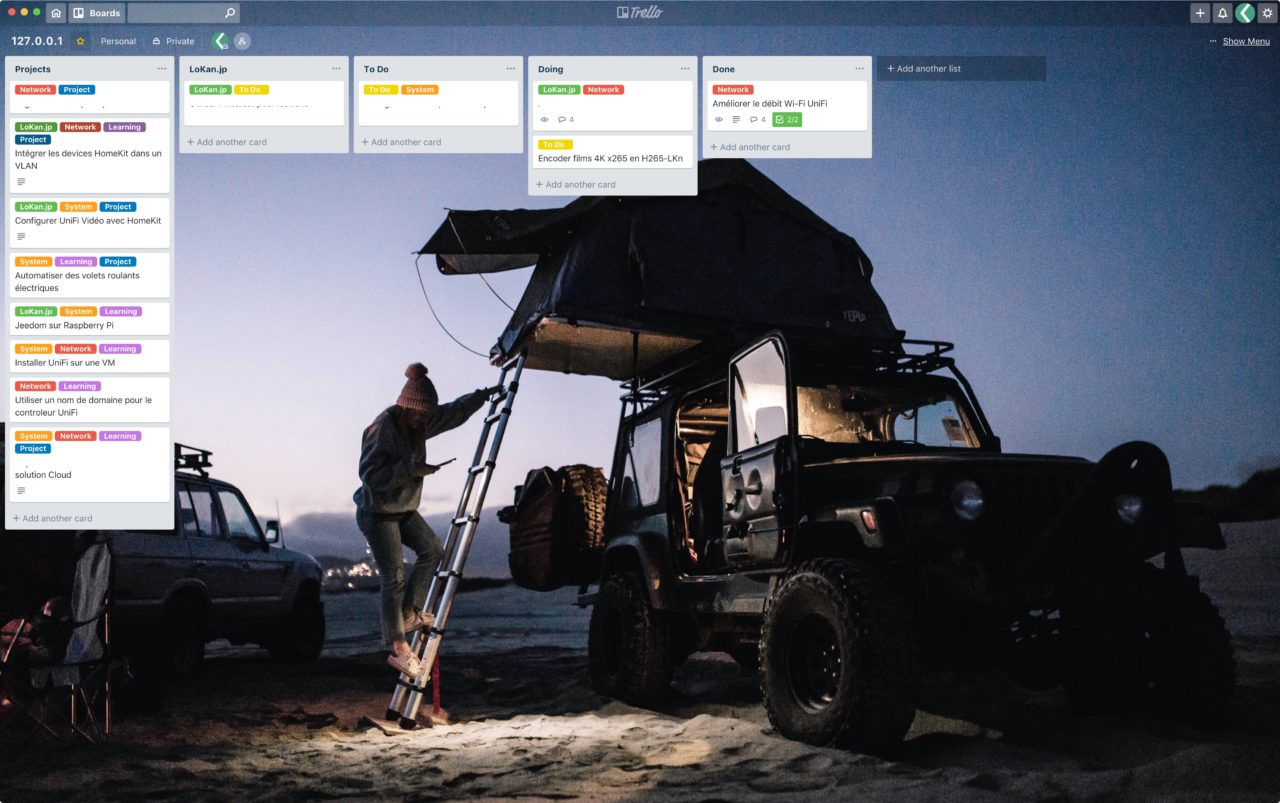 trello lokan homelab