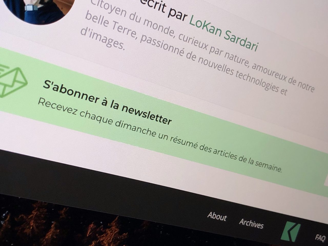 Hey! Vous savez qu'il existe une newsletter du site ?