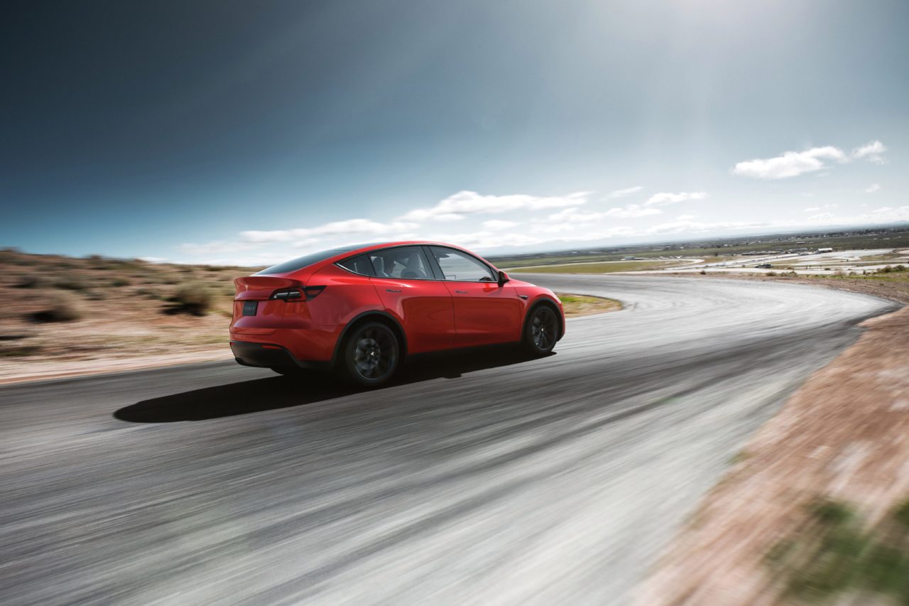 Tesla Model Y red back