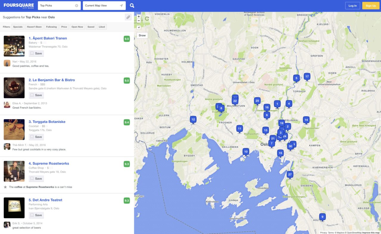 voyage foursquare city guide oslo