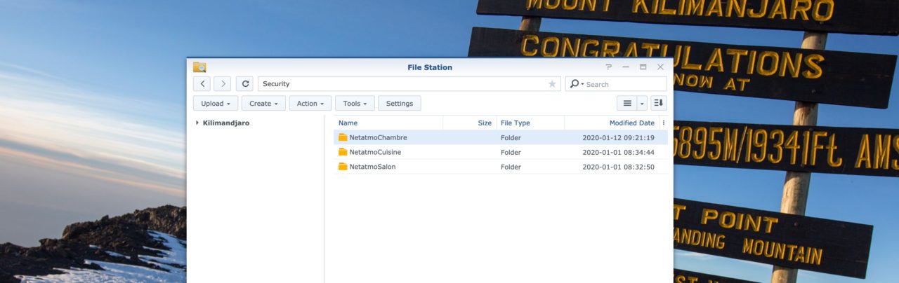 synology creation repertoire camera netatmo