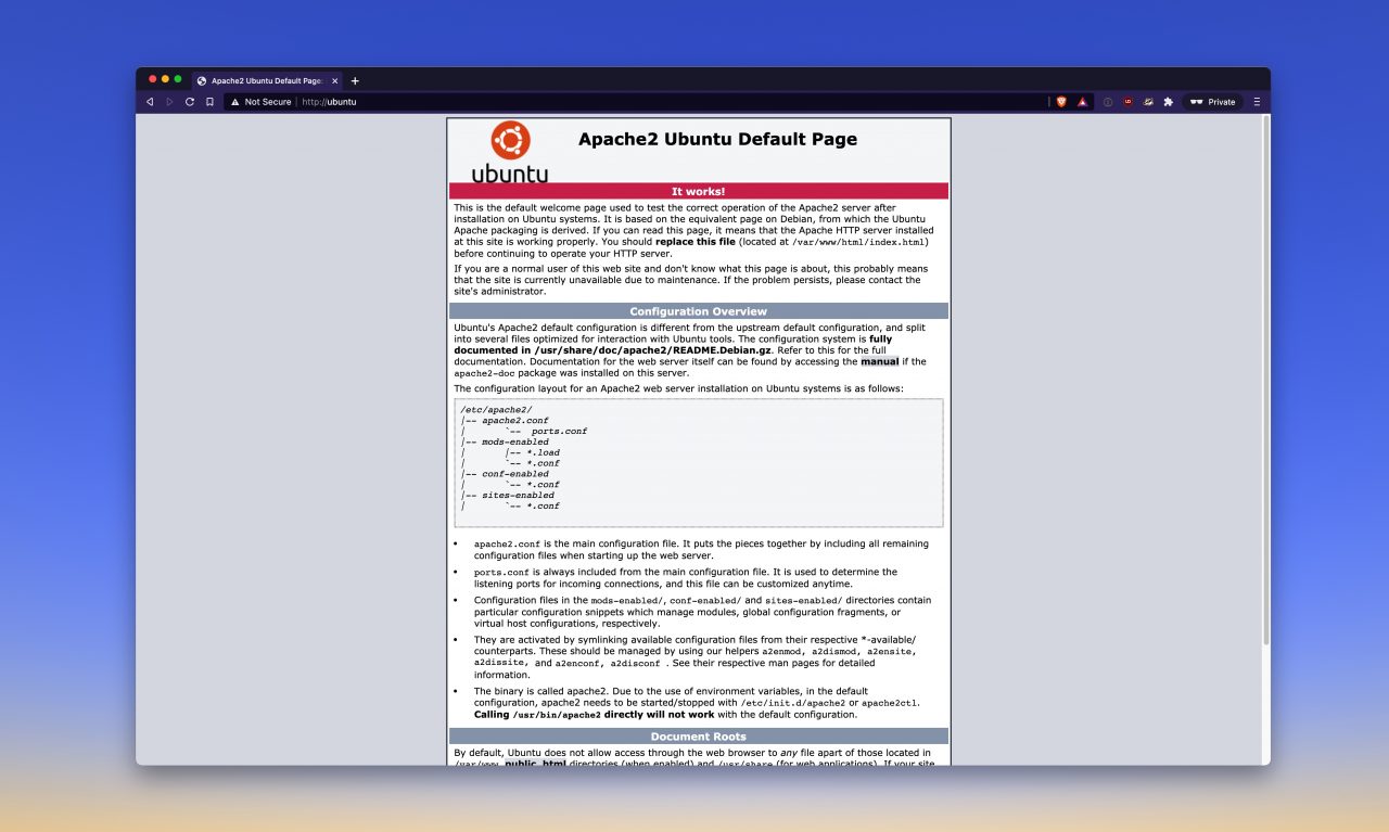 Apache2 Ubuntu Server