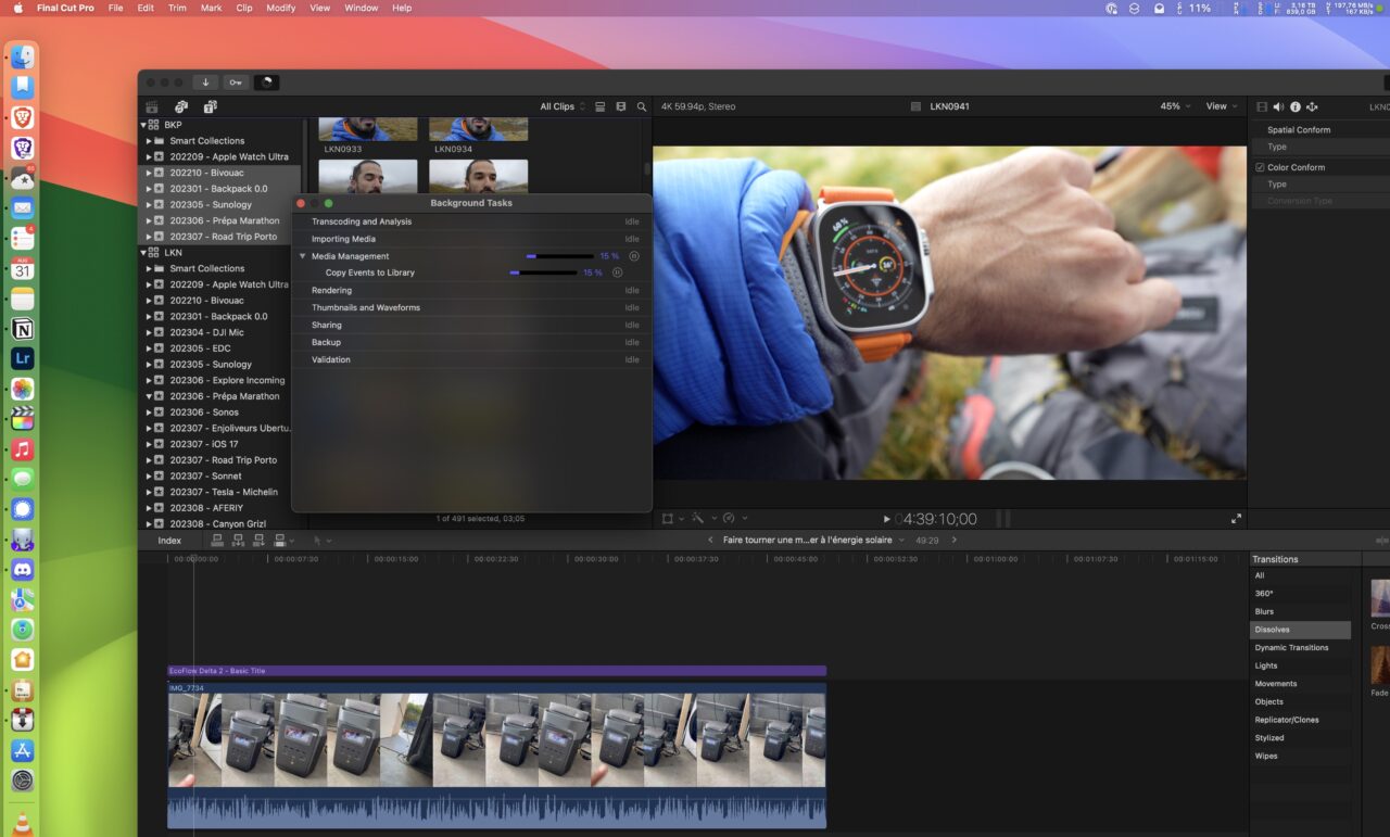 Mise en place d'archives Final Cut Pro (propres)