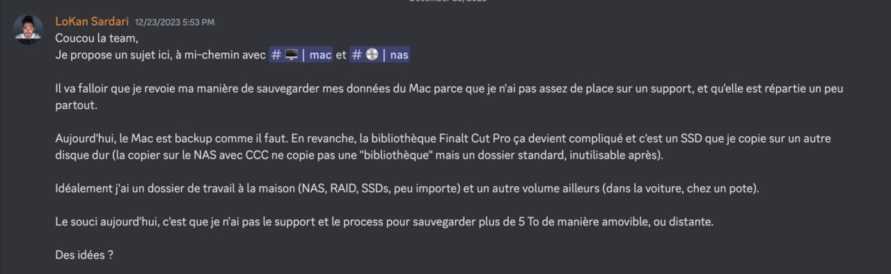 discord question sauvegarde