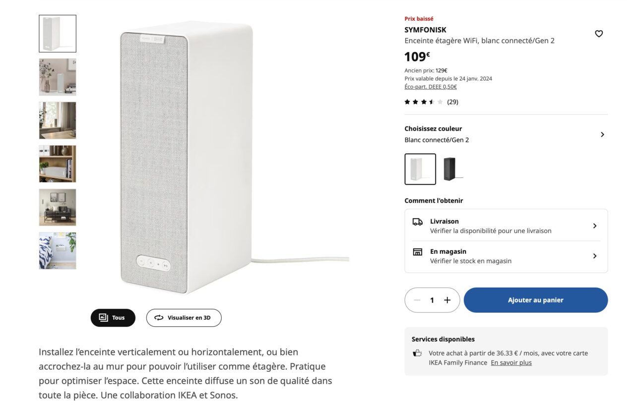 IKEA SYMFONISK enceinte home cinema