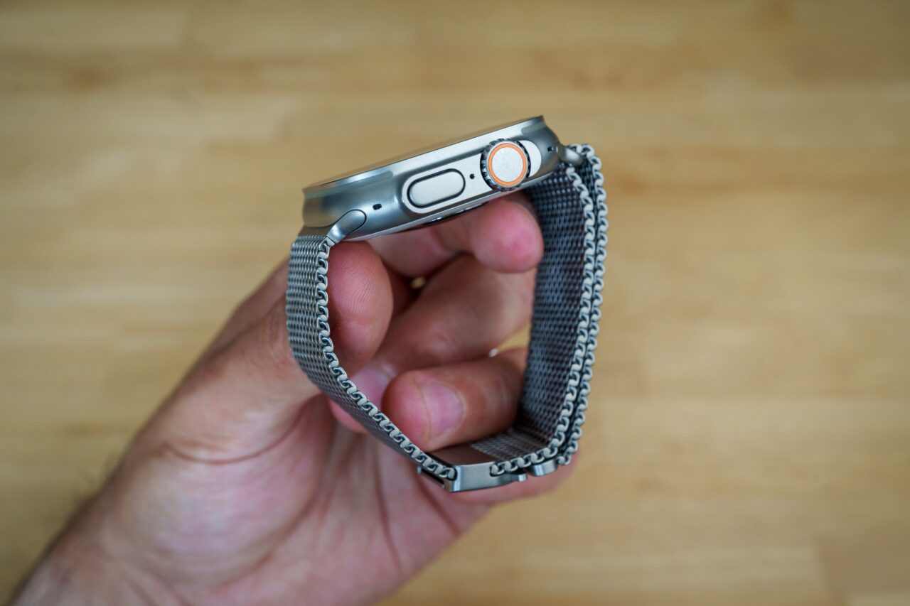 apple watch ultra bracelet milanais titane