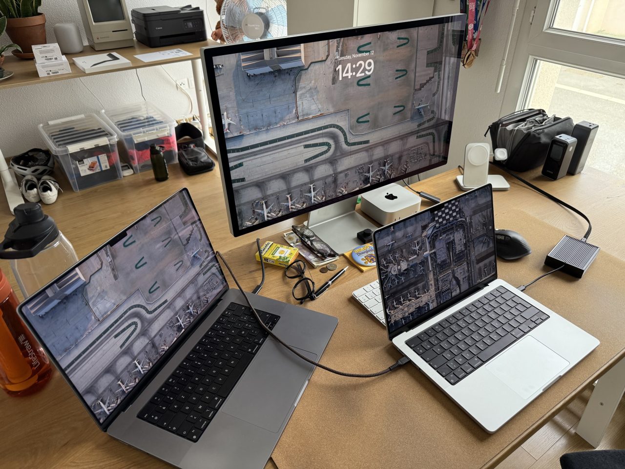 Setup de test macBook Pro Mac Mini M4