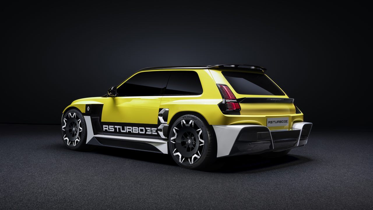 Renault 5 Turbo 3E vue de 3:4 arriere