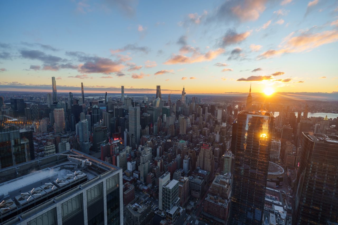 The Edge lever de soleil sur new york