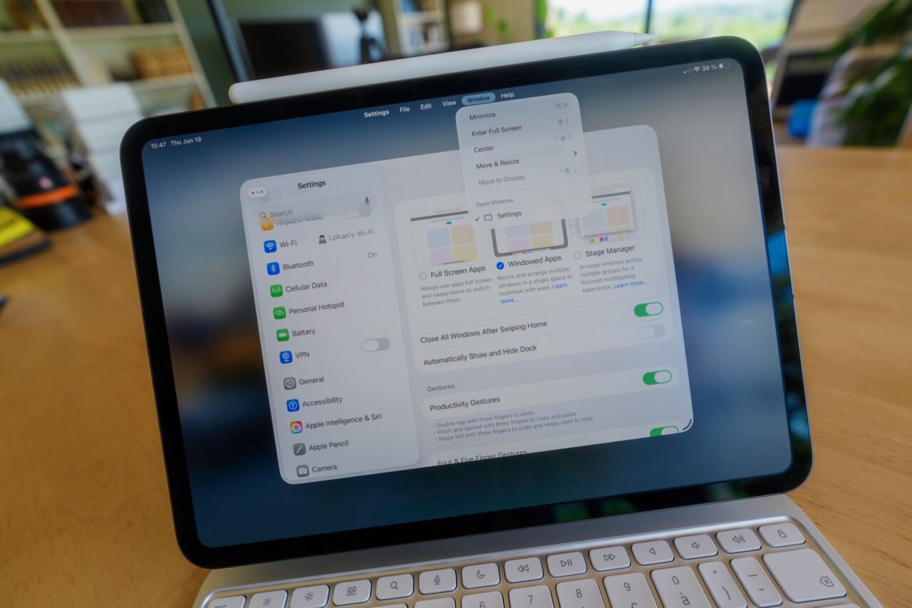 iPadOS 26 fenetres