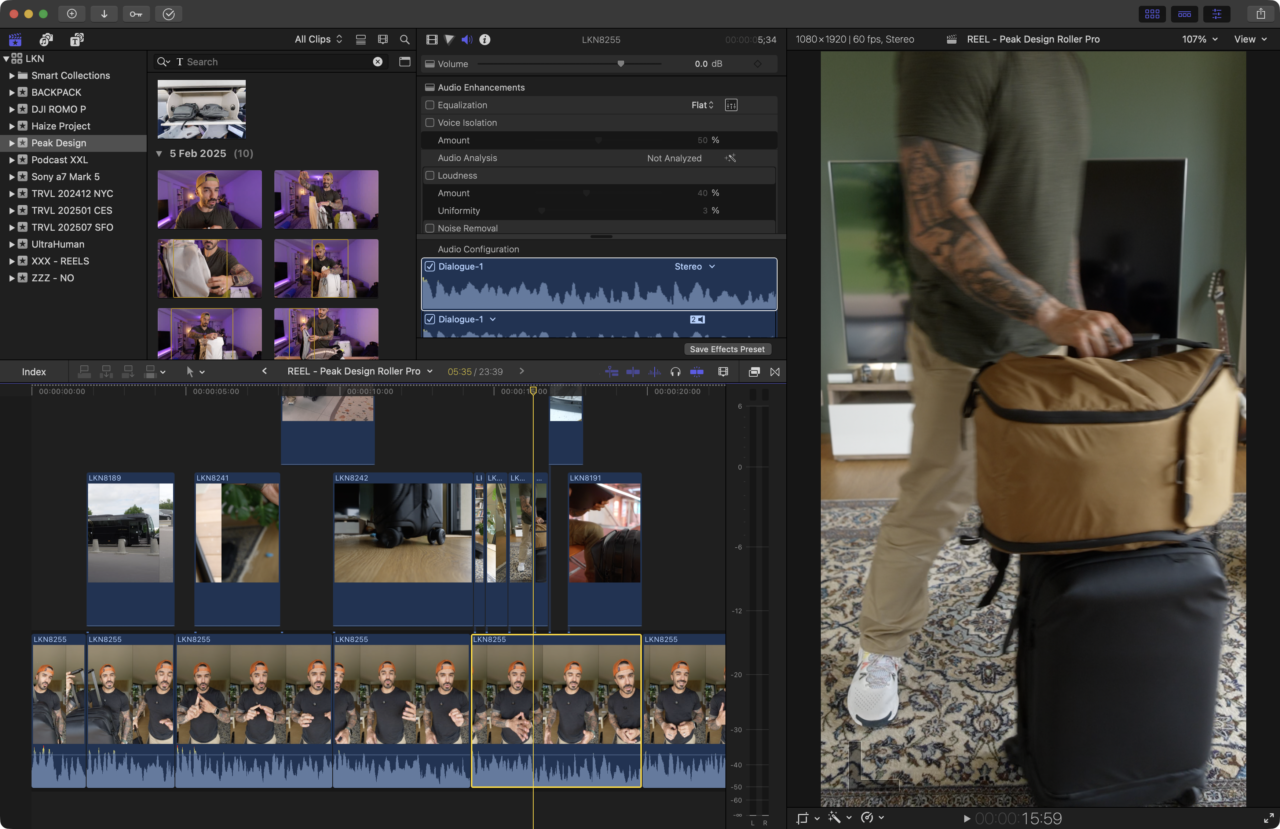 final cut pro montage vertical