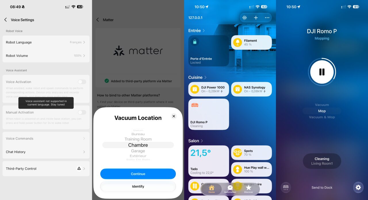 DJI ROMO P Apple Maison Matter Homekit