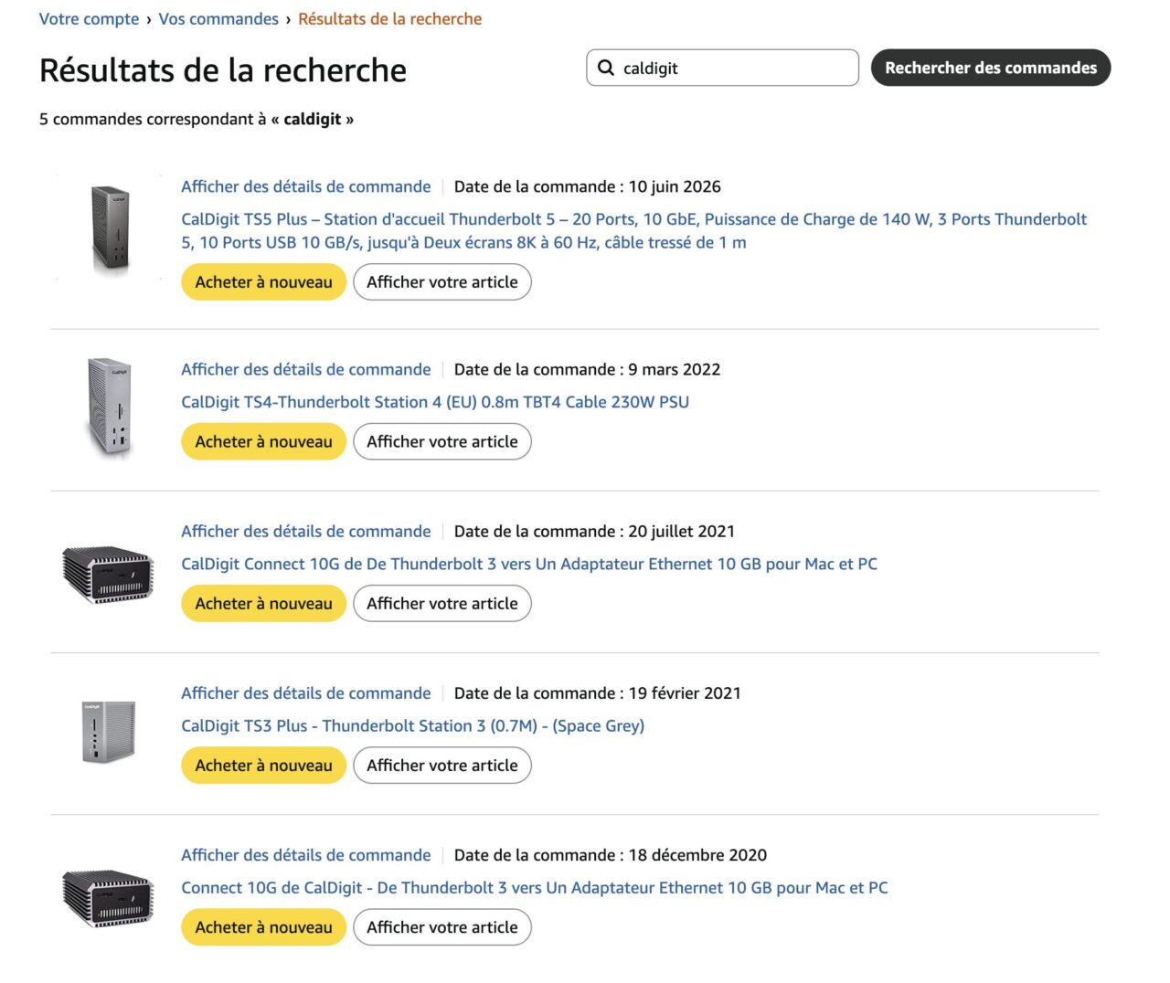 Achat CalDigit TS5 Plus Achat CalDigit TS5 Plus