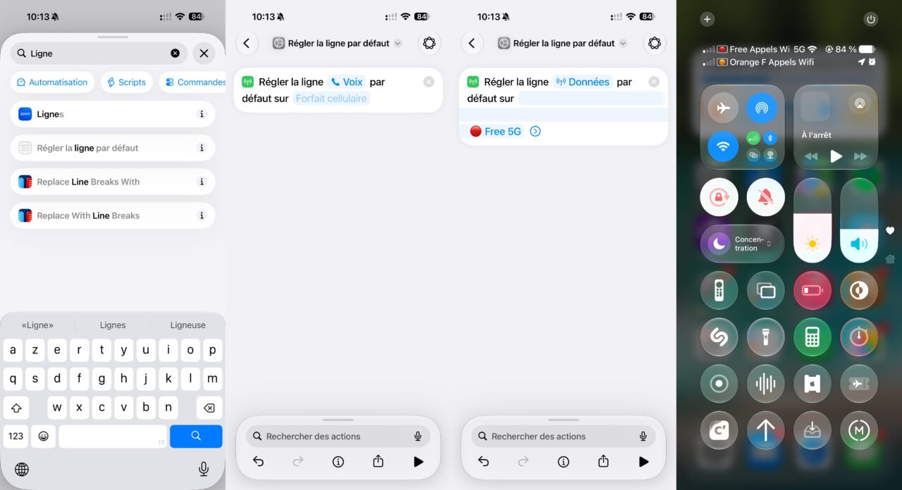 Configurer la double SIM sur iPhone avec Raccourcis Configurer la double SIM sur iPhone pour changer la ligne de données cellulaires