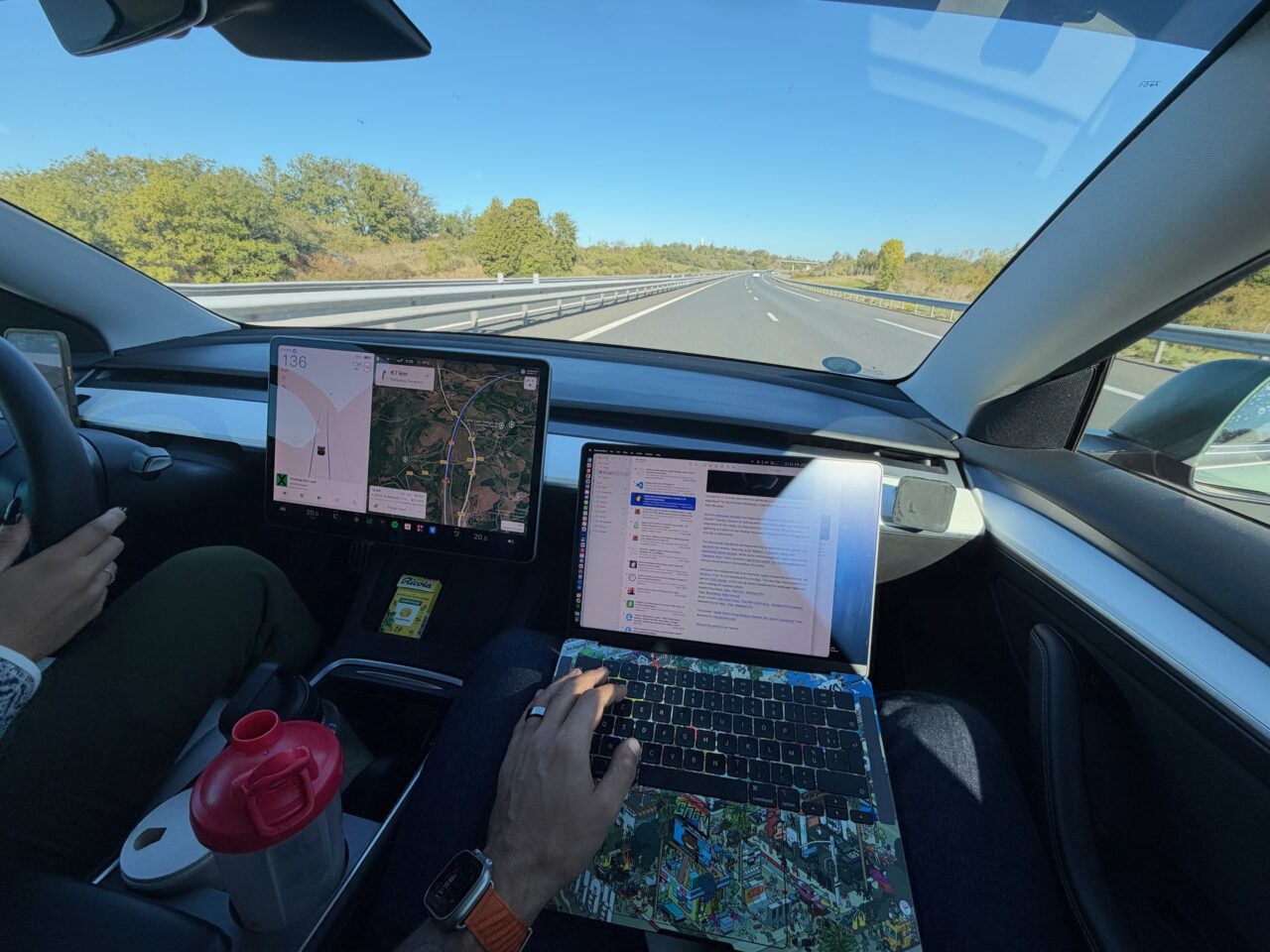 macbook pro tesla model 3 starlink